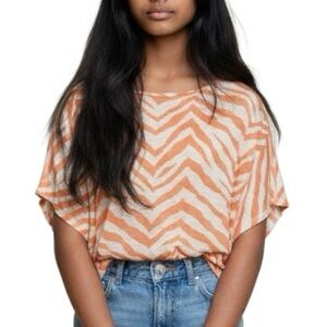 Tahari linen sleeveless boxy fit top with back buttons Sz S excellent condition